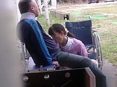 Japanese babe is a wild nurse when outdoors