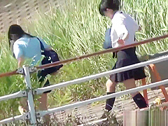 Japanese teens 18+ urinating outdoors
