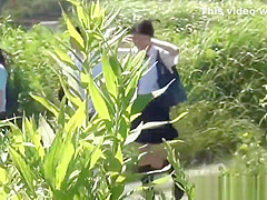 Japanese teens 18+ urinating outdoors