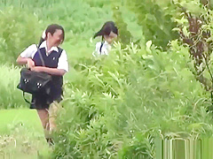 Japanese teens 18+ urinating outdoors