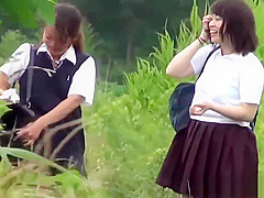 Japanese teens 18+ urinating outdoors