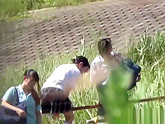 Japanese teens 18+ urinating outdoors
