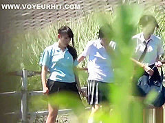 Japanese teens 18+ urinating outdoors