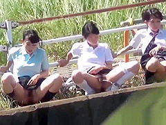 Japanese teens 18+ urinating outdoors