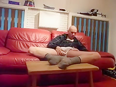 Jerking On The Red Sofa