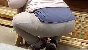 Jiggly BBW PAWG Step mom in Sweats Bending Over