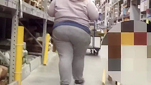 Jiggly BBW PAWG Step mom in Sweats Bending Over