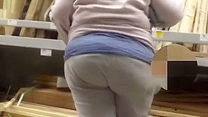 Jiggly BBW PAWG Step mom in Sweats Bending Over