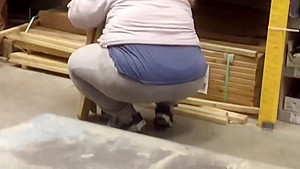 Jiggly BBW PAWG Step mom in Sweats Bending Over