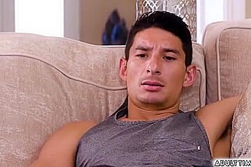 Jim Fit In Sexy Asian Blowjob His Friends Dick Down To His Throat