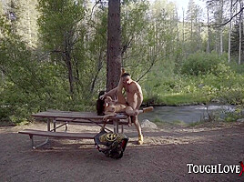 Karl Fucks Two Latina Ladies Outdoors - Brook S And Luna Star