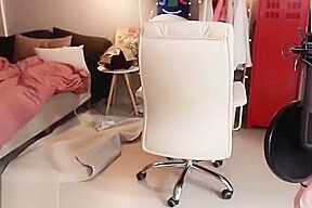 Korean teen 18+ in nurse uniform and stockings