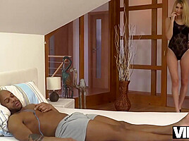 Lana Roberts - In Lacy Underwear Makes Love To Black Stranger
