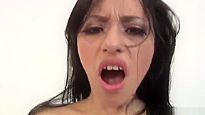 Latin Massage therapist gets to taste her customers cum