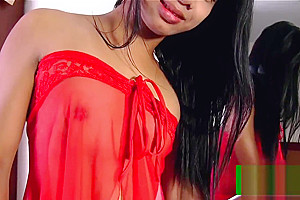 Latina Ladyboy Cumshot