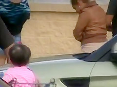 Latina MILF showing off phat Ass in shorts