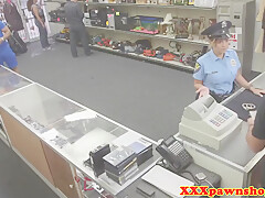 Latina Police Officer Cocksucking At Pawnshop
