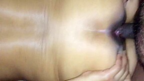 Latina gf gets fucked and cum on her ass