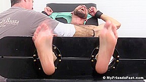 Latino Bearded Hunk Tino Gets Tied Up and Tickled - Tino L