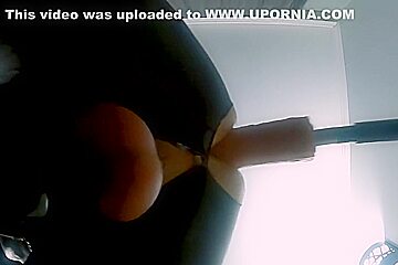 Leather Biker Tgirl Get Penetrated Doggystyle By Fuck Machine L Latex Gloves L No Face L Wet Play