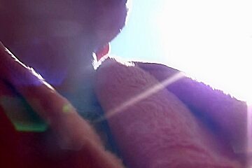 Leila in amateur girl kisses a big dick while on a vacation