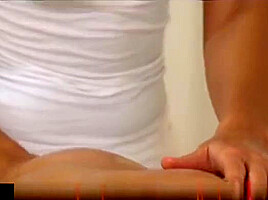 Lesbea Mature woman gets oily massage worship in steamy threesome