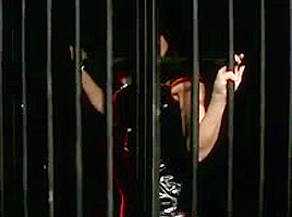 Lesbian Dominatrix Punishes Suspended Sub