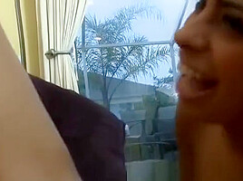 Lesbian couple playing