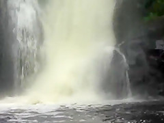 Lewd ass-wiggling sashaying to Little Manitou Falls by Mark Heffron