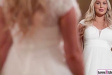 Licks Her Curvy Maid Of Honor Before Her Wedding - Vicki Chase And Kayley Gunner
