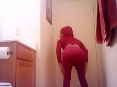 Little red riding hood stripping crossdresser