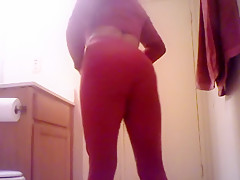 Little red riding hood stripping crossdresser