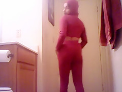 Little red riding hood stripping crossdresser