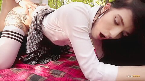 Littlereislin - Instead Of Lessons She Rides A Dick In The Park Amateur schoolgirl 18+