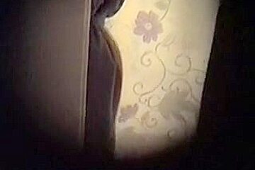 Long haired blonde neighbor on window video