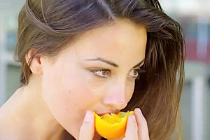 Lorena Teasing With Citrus