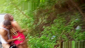 Lost teen 18+ fuck in forest
