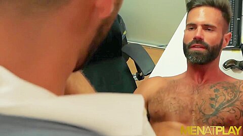 MENATPLAY Suited Men Dani Robles And Mick Stallone Anal Fuck
