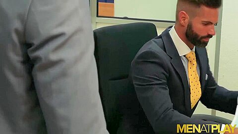 MENATPLAY Suited Men Dani Robles And Mick Stallone Anal Fuck