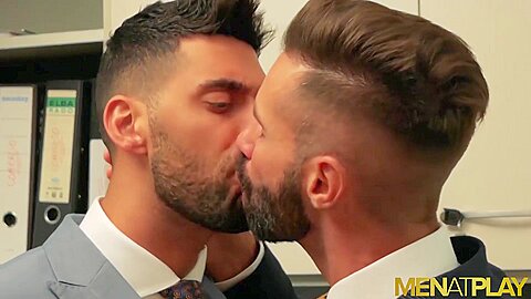 MENATPLAY Suited Men Dani Robles And Mick Stallone Anal Fuck