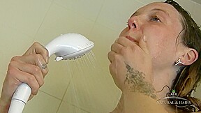 Mary Takes A Shower, Getting Her Armpit And Pussy Hair All Wet