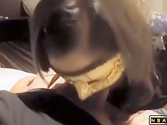 Masked Dark-haired Bitch With Big Tits Gets Banged