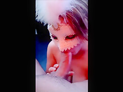 Masked Milf Blowing Cock