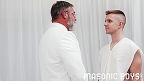 MasonicBoys Twink barebacked by suited DILF in horny act