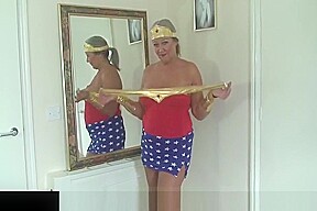 Mature Slut In Cosplay As Wonder Women
