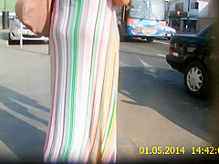 Milf ass in see thru pants
