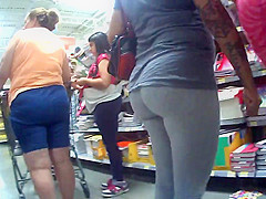 Milf in gray tights