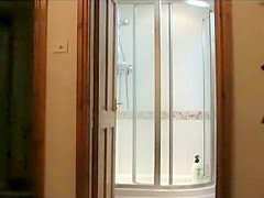 Milf spied masturbating in the shower