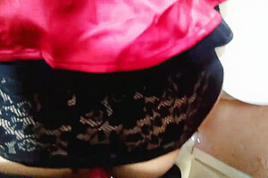 Misstress Fucking Sissy Secretary On Public Toilet (almost Caught!)