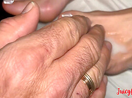 Mistress Orders The Neighbours To Lick And Cum On Her Feet